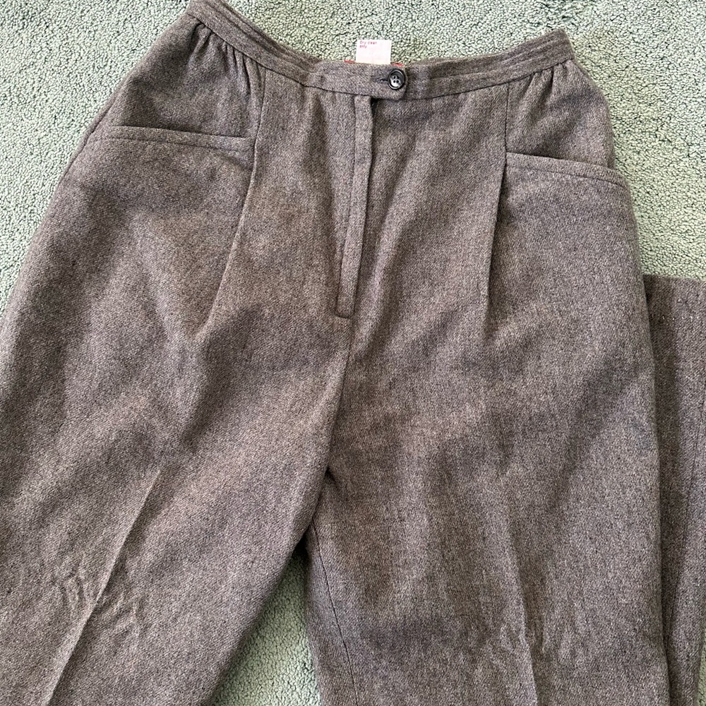 Halston Heritage Grey Wool Pants